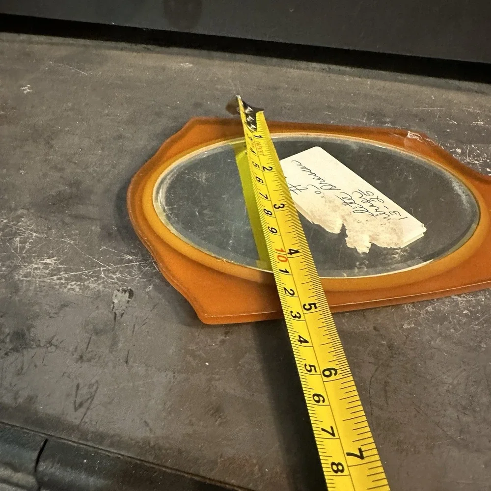 Vintage Art Deco Celluloid Vanity Mirror Yellow/Gold Pearlized 13